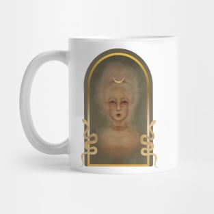 Marie Antoinette Fairy Snakes and Artemis Crescent Moon Mug